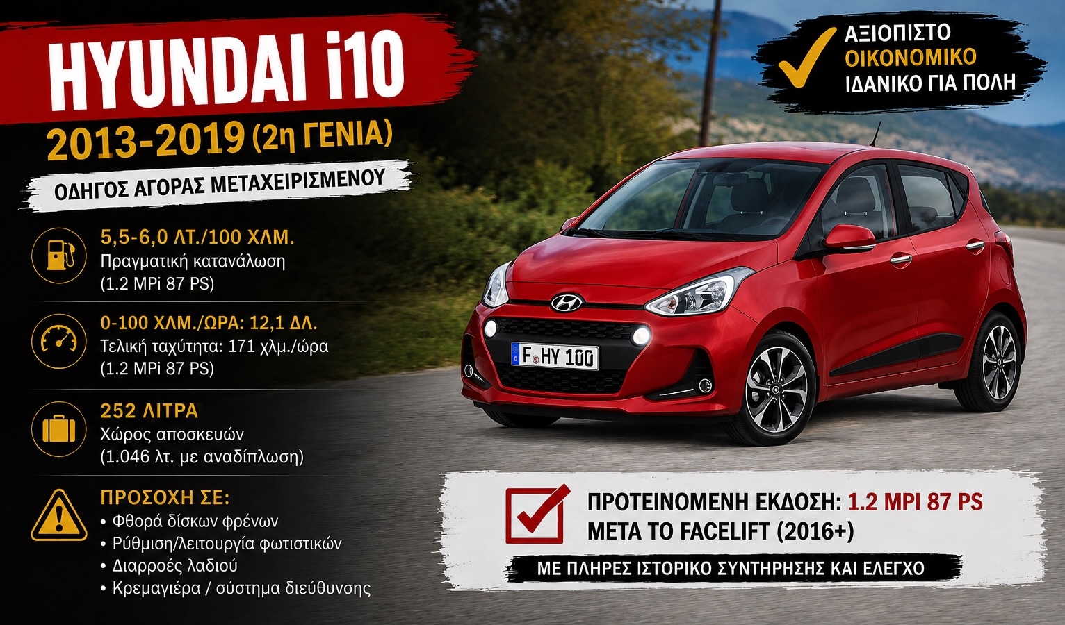 Μεταχειρισμένο Hyundai i10 (2013-2019): Ποιο να αγοράσεις  